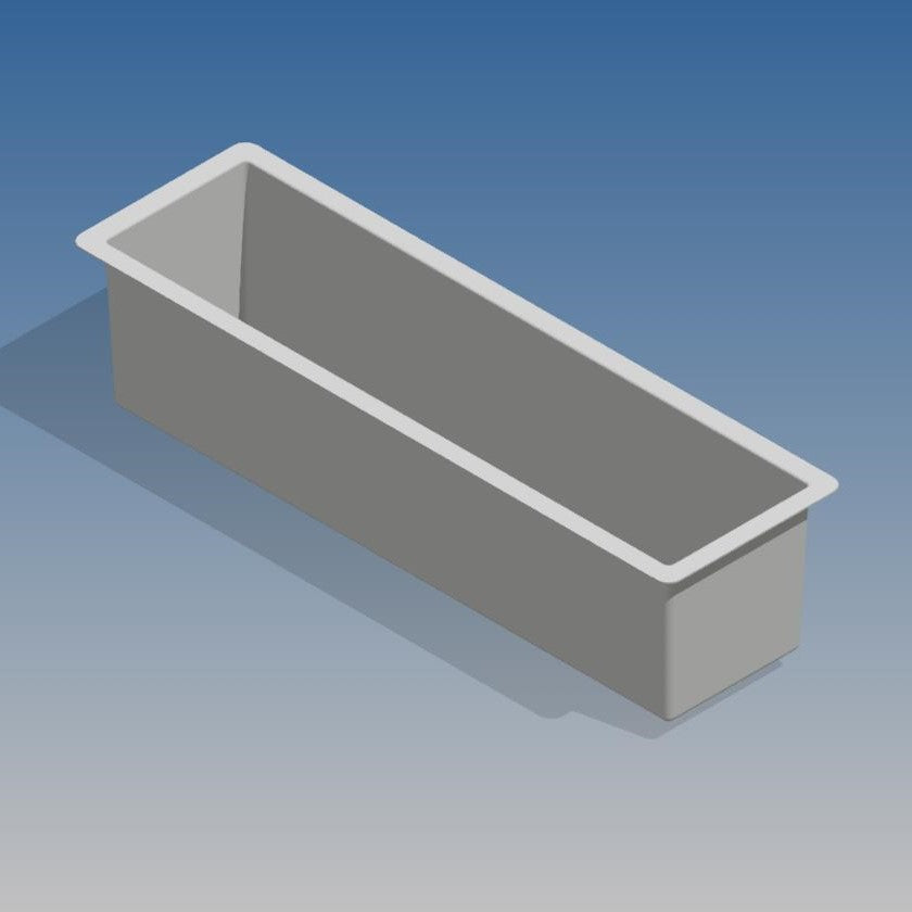 Hybrid Rectangular and Raceway Tank 96in length – 24in width – 24in deep